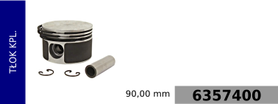 Tłok kompresora 90,00 mm  -  2,5-2,5-4