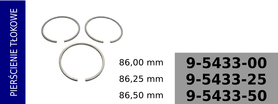 Pierścienie tłokowe kompresora 86,00 mm