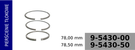 Pierścienie tłokowe kompresora 78,00 mm