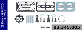 Zestaw naprawczy głowicy kompresora LK4948