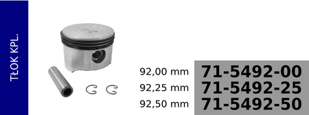 tłok kompresora 92,00 mm