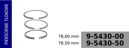pierścienie tłokowe kompresora 78,00 mm
