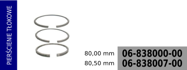 pierścienie tłokowe 80,00 mm